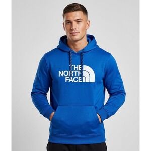The North Face Mens Blue Logo Pullover Hoodie Fleece Sweatshirt XL